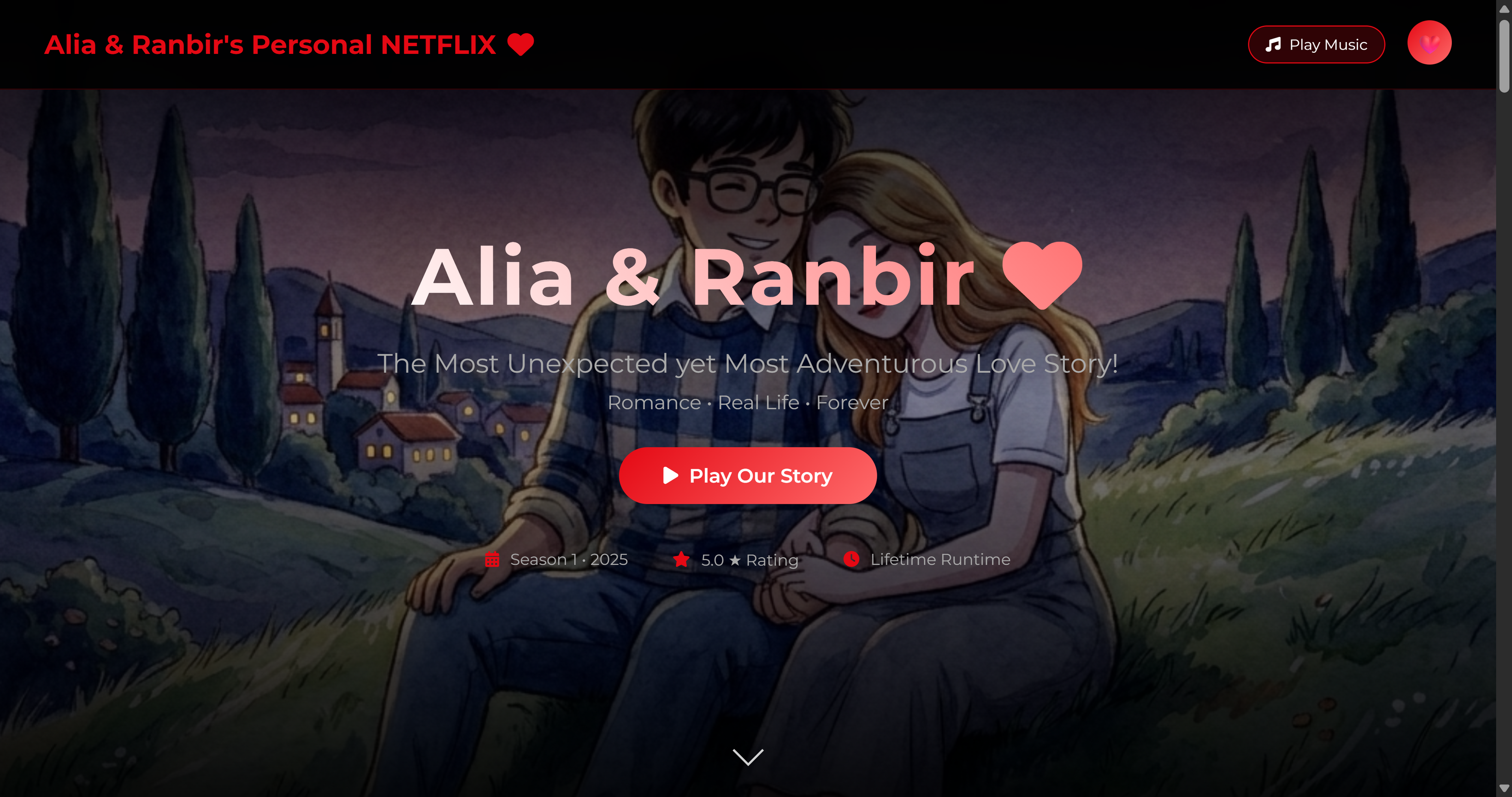 Netflix Themed Custom Website