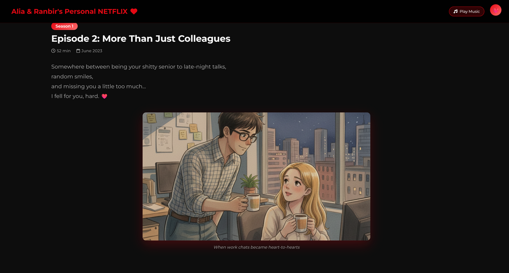 Netflix Themed Custom Website