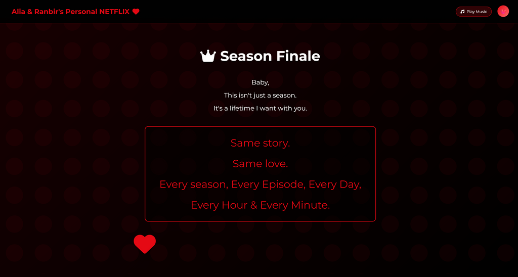 Netflix Themed Custom Website